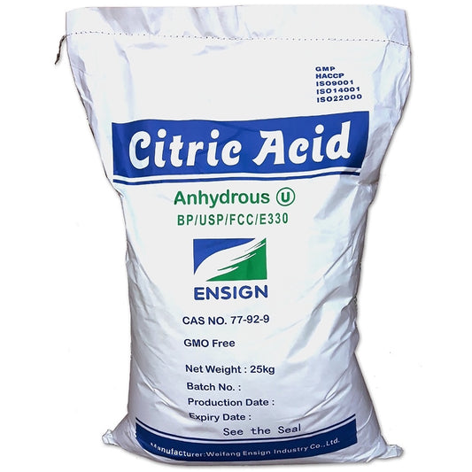 Citric Acid Anhydrous FCC Fine Powder 25Kg