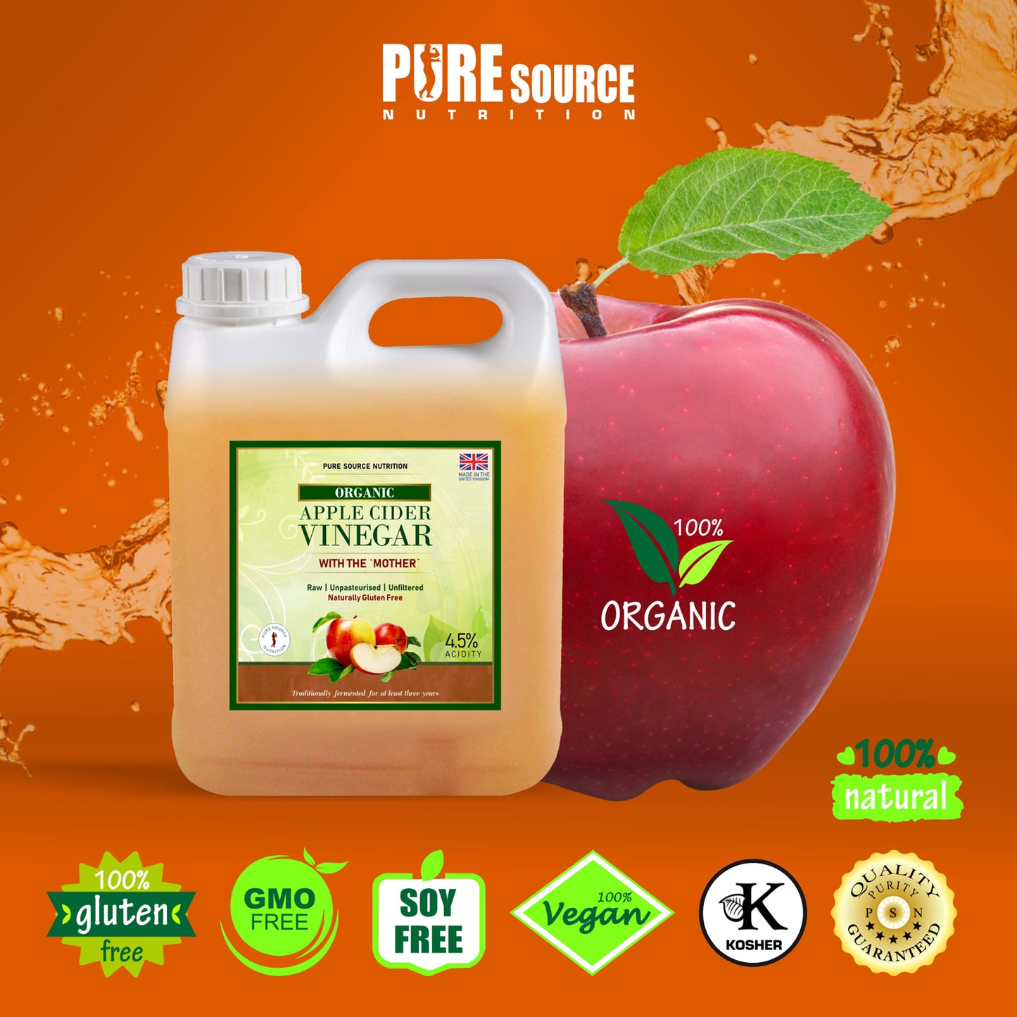 Pure Source Nutrition Apple Cider Vinegar